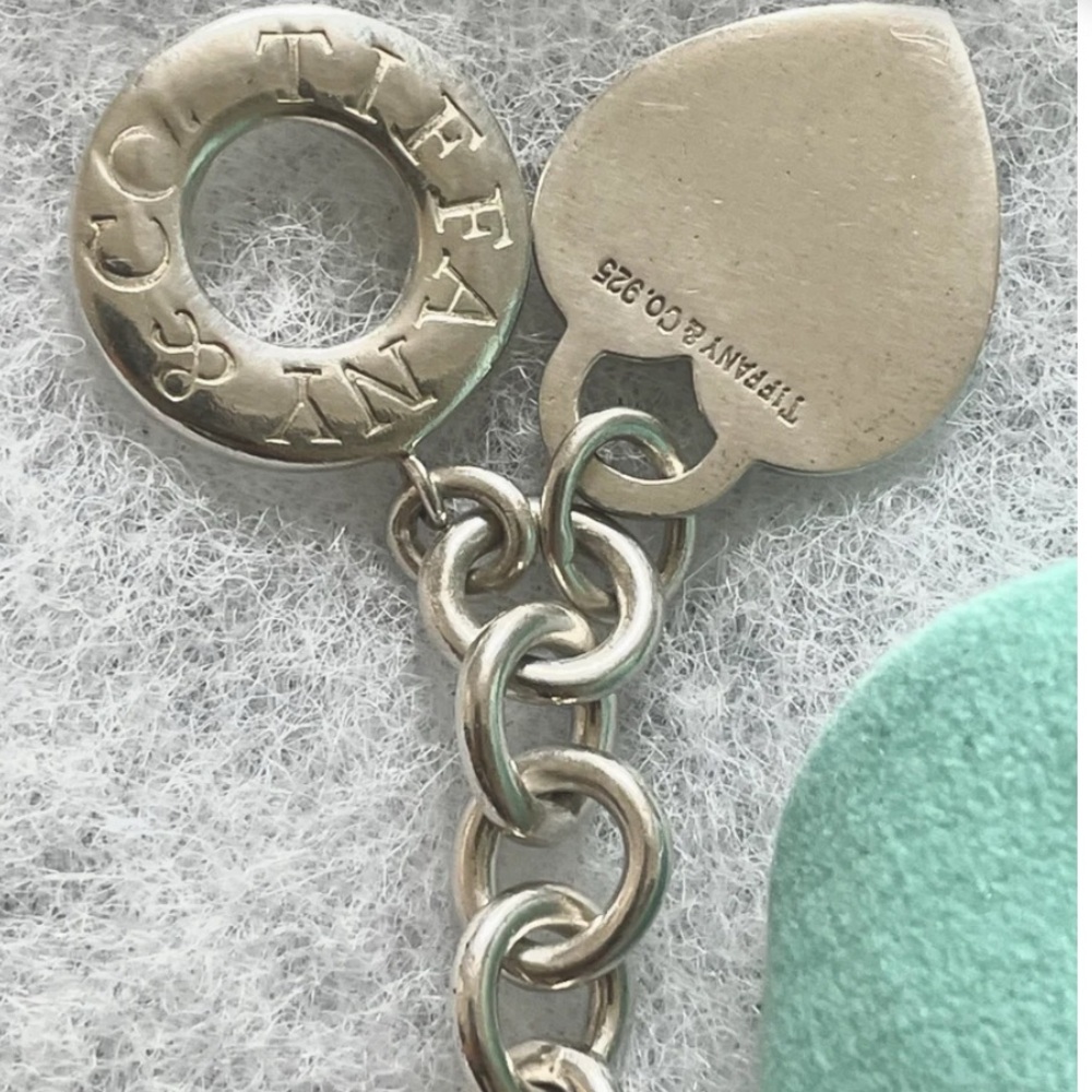 Tiffany, & co Silver Heart Charm Bracelet